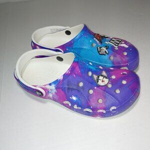 Crocs Classic Clog Out of this World Multi White WIth Charms Unisex W9/M7